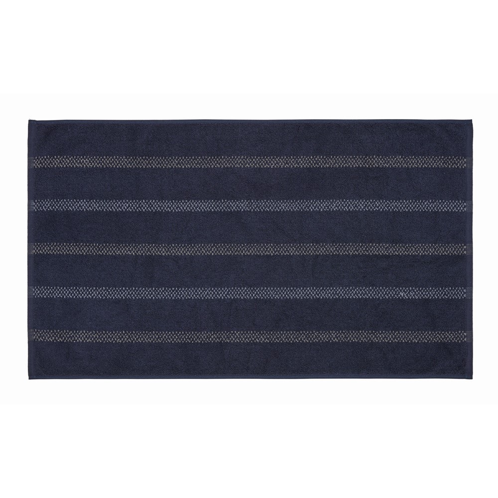 Mazana Bath Mat by Bedeck of Belfast in Midnight Blue